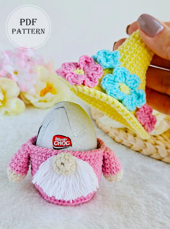 Gnome with Surprise Egg Free Crochet PDF Pattern (1)