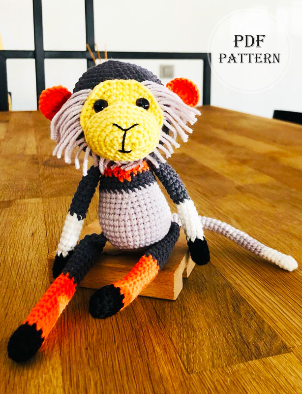 Long Tail Crochet Monkey Free PDF Pattern (2)