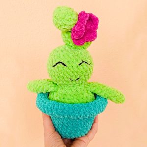 Miss Cactus Crochet Doll Free Amigurumi Pattern (1)
