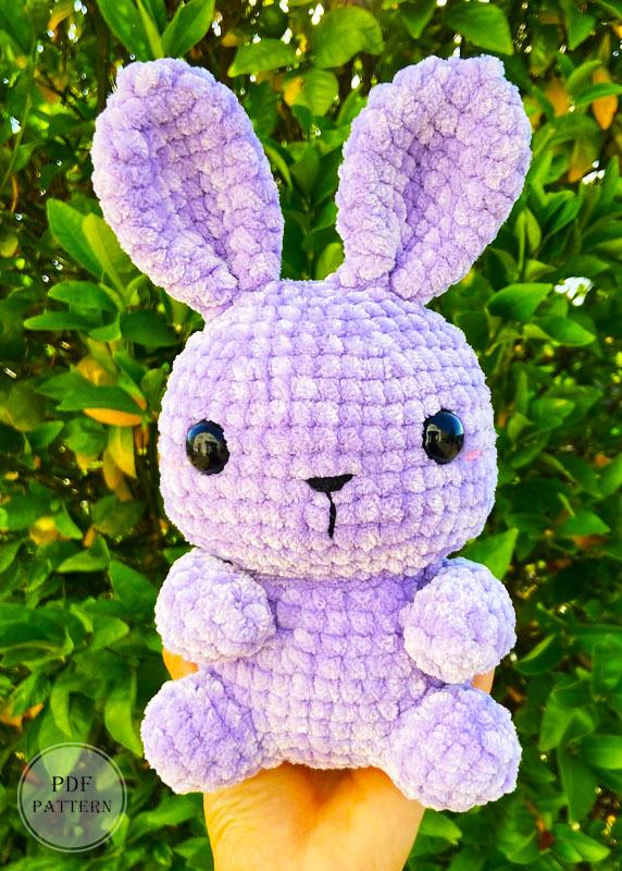 Stuffed Plush Purple Bunny Free PDF Pattern (2)