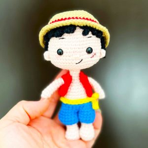 Tiny Luffy Crochet Doll PDF Amigurumi Pattern (2)