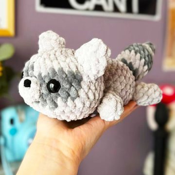 Crochet Lying Plush Raccoon Free PDF Pattern (1)