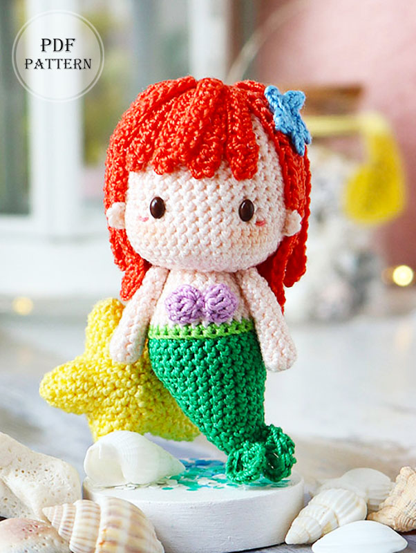 Little Mermaid Crochet Doll Free PDF Pattern (2)