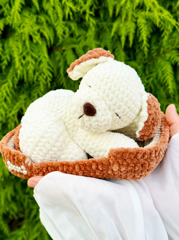 Napping Plush Puppy Crochet PDF Pattern (2)