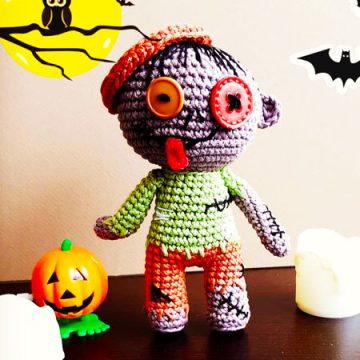 Button Eyed Zombie Crochet PDF Pattern (1)