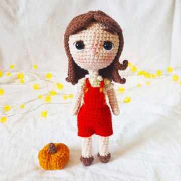 Doll Penny with Pumpkin Amigurumi PDF Pattern (1)