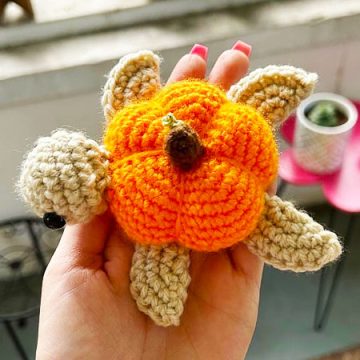 Pumpkin Shield Turtle Halloween PDF Pattern (1)