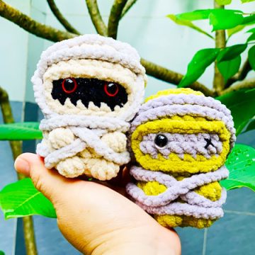 Crochet Halloween Mummy Doll PDF Free Pattern (1)