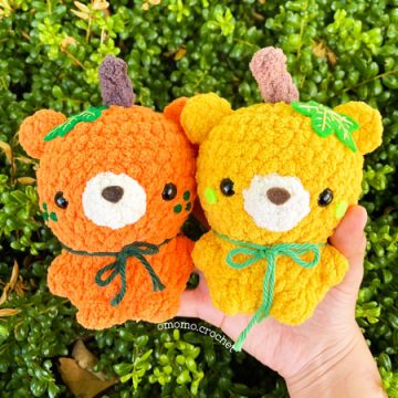 Pumpkin Bear Buddies Amigurumi PDF Pattern (1)