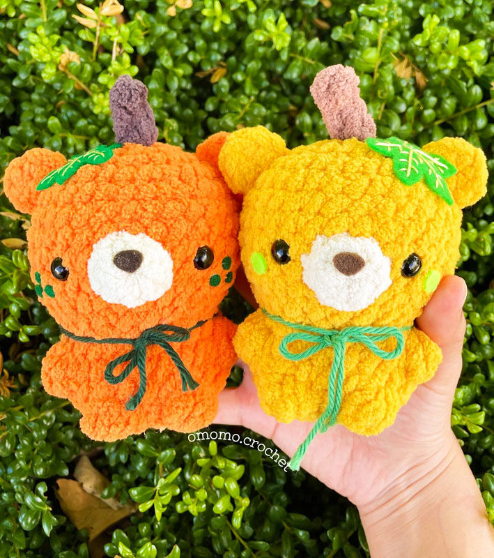 Pumpkin Bear Buddies Amigurumi PDF Pattern (2)