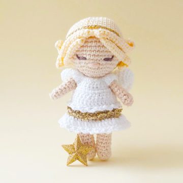 Amigurumi Angel in White Dress PDF Pattern (1)