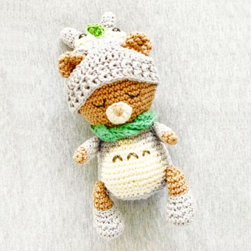 Bear with Totoro Hat Amigurumi PDF Pattern (1)