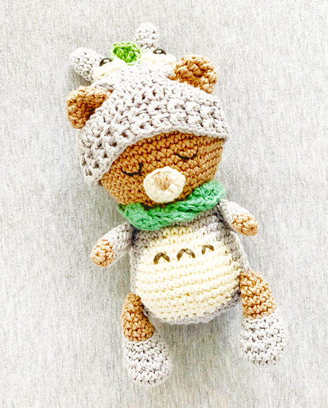 Bear with Totoro Hat Amigurumi PDF Pattern (2)