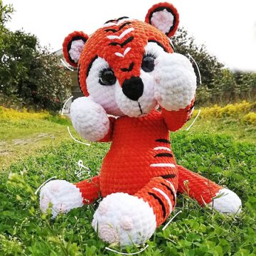 Crochet Big Plush Tiger Free Amigurumi Pattern (2)