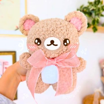Pink Plush Bear Crochet PDF Free Pattern (2)