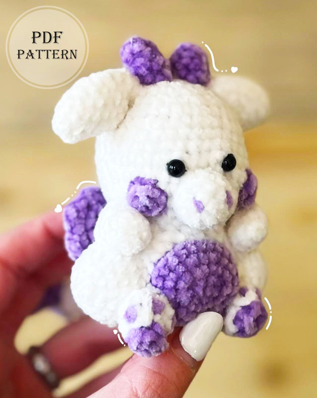 Baby Plush Keychain Dragon Amigurumi Pattern (2)