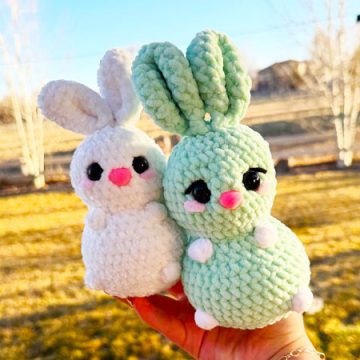 Basic Bunny with Bobble Legs Crochet Free Pattern (1)
