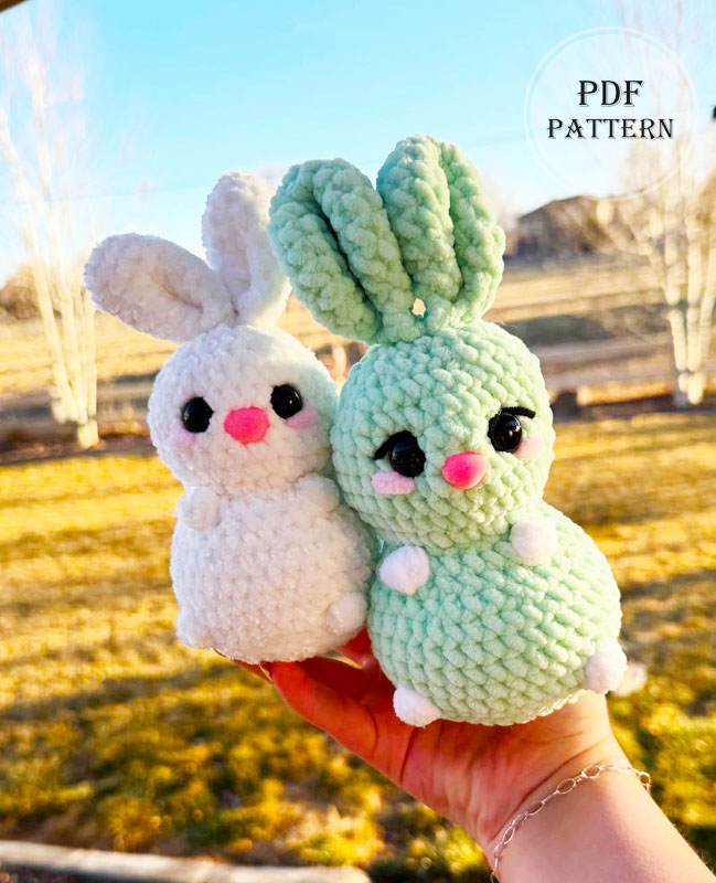 Basic Bunny with Bobble Legs Crochet Free Pattern (2)