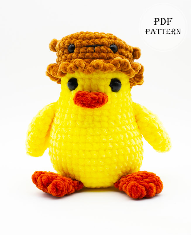 Crochet Chubby Duck with Bear Hat Step by Step (2)
