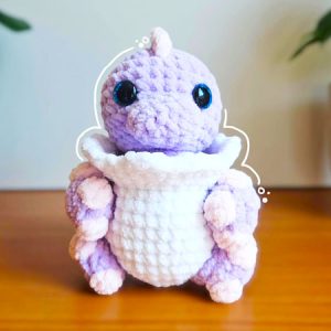 Dinosaur in Egg Crochet Keychain PDF Pattern (1)