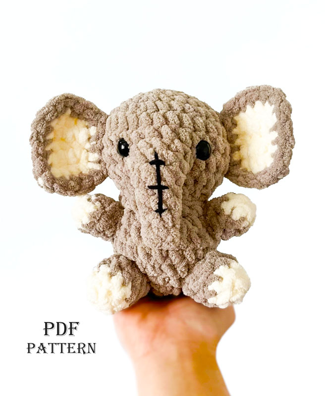 Plush Elphant Molly Free PDF Pattern (2)