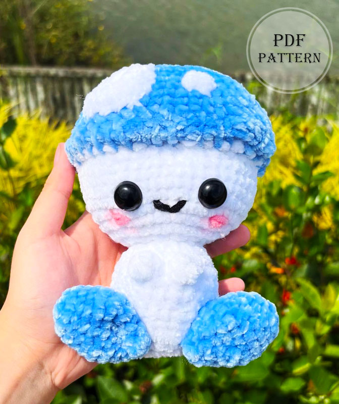 Toadstool Crochet Mushroom Doll PDF Pattern (2)