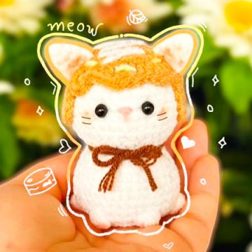 Baby Crochet Cat with Bowtie Free Pattern 2