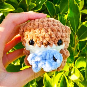 Baby Sea Otter for Beginners with Fish Crochet Pattern (2)