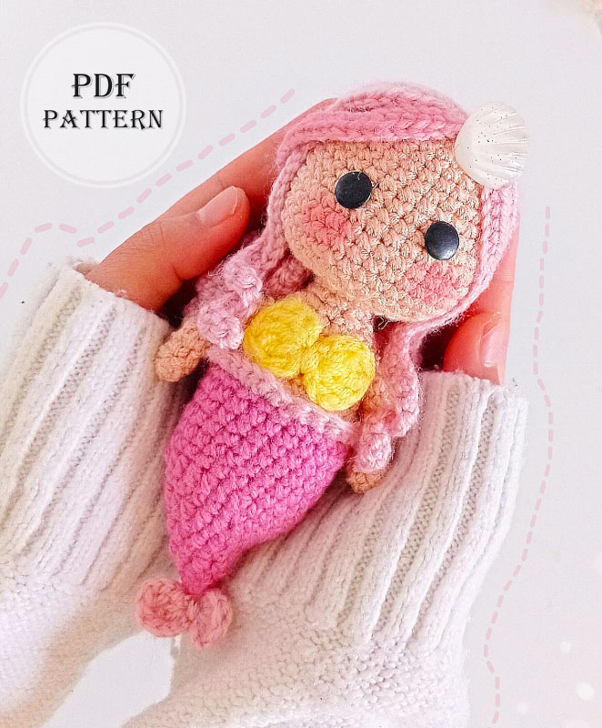 Cute Mermaid Crochet Doll Pattern Step by Step (2)