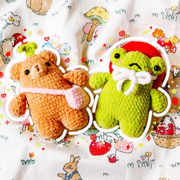 Frog and Bear Buddies Amigurumi PDF Pattern (1)