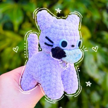 Funny Cat with Knife Amigurumi Toy Pattern (2)