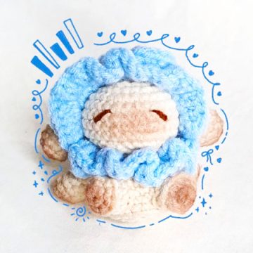 Luccy the bunny with Lace Hat Amigurumi Pattern