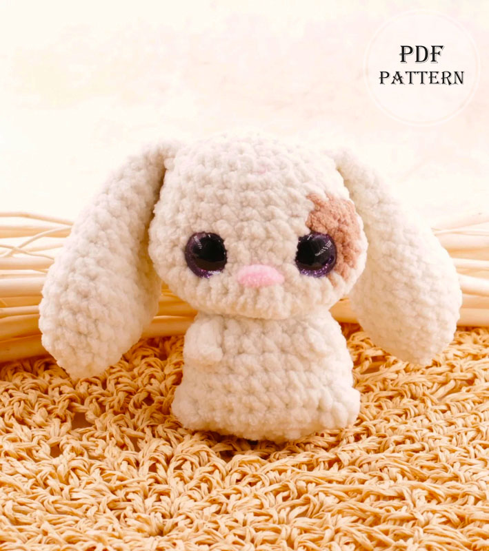 No Sew Bunny with Big Ears Amigurumi Pattern (2)