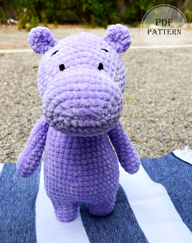 Plush Hippo Mondy Amigurumi PDF Pattern (2)