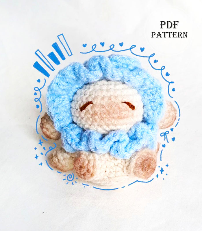 Luccy the bunny with Lace Hat Amigurumi Pattern