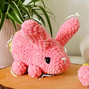 Realistic Strawberry Bunny Crochet PDF Pattern (1)